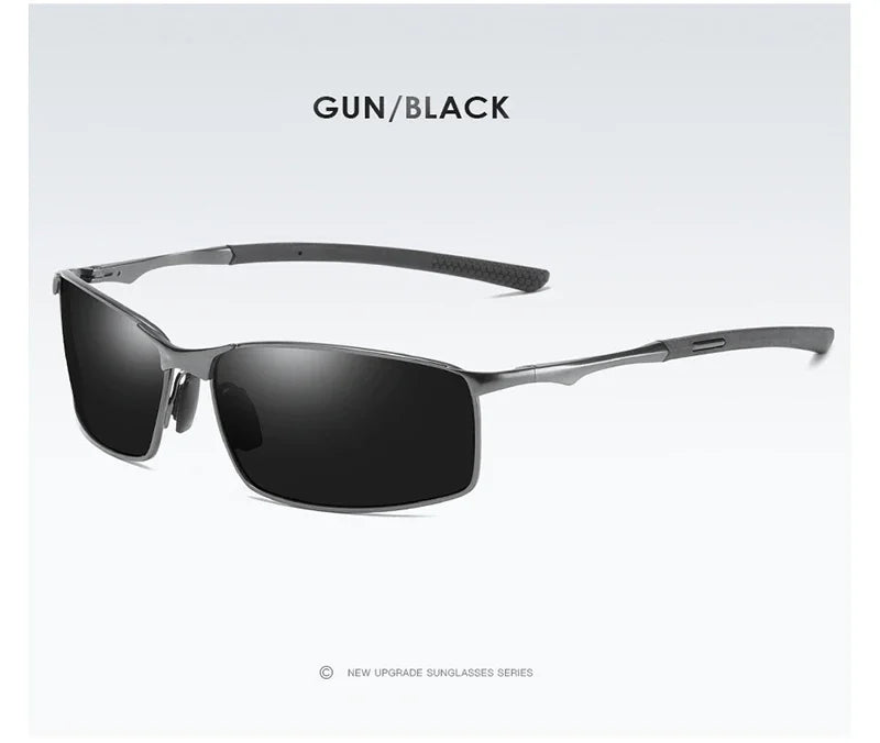 Aoron Polarized Sunglasses – UV400 Anti-Glare Metal Frame Driving Glasses for Men & Women