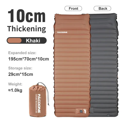 Thick Ultralight Self-Inflating Camping Mattress - Outdoor Air Mattress with Built-In Pump for Travel, Hiking, Fishing