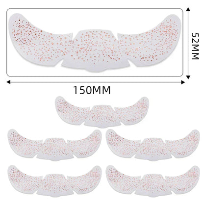 6pcs Hot Stamping Freckles Makeup Patches – Metallic Gold & Silver Temporary Tattoo Stickers for Face