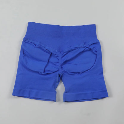 Impact Seamless Scrunch Bum Yoga Shorts – Low Ribbed Waistband, High Stretch Workout & Running Gym Shorts