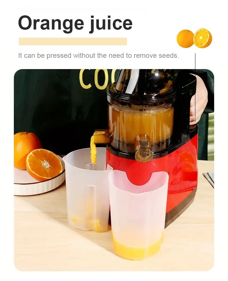 Portable Electric Fruit Juicer — Mini Household Juicer Cup for Fresh Orange & Fruit Juice Separation