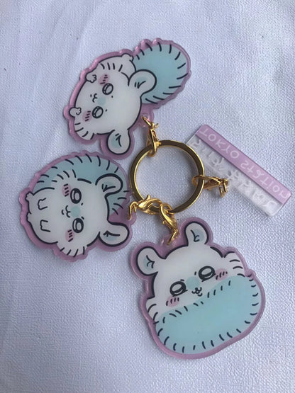 Chiikawa Hachiware USAGI Momoka Acrylic Keychain – Cute Cartoon Pendant for Bags & Gifts