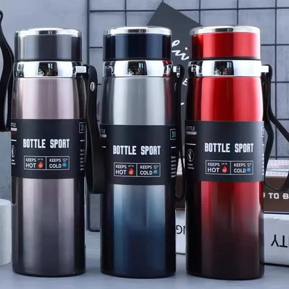 1L Stainless Steel Thermal Water Bottle – Vacuum Insulated Thermos Flask for Hot & Cold Drinks, Coffee & Tea Travel Bottle