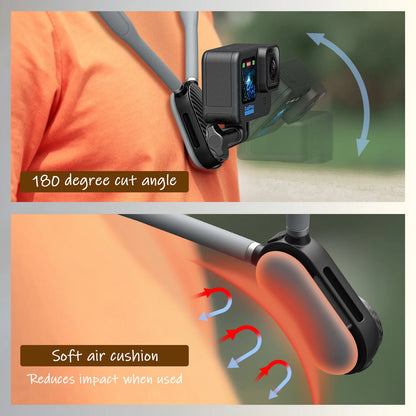 Quick-Release Silicone Neck Mount - Phone Holder for GoPro, Insta360 and DJI Osmo Action Cameras