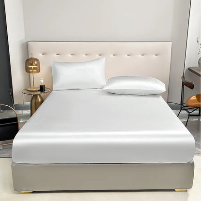 Waterproof Fitted Mattress Sheet - Anti-Slip Elastic Band Bed Cover with Adjustable Fit