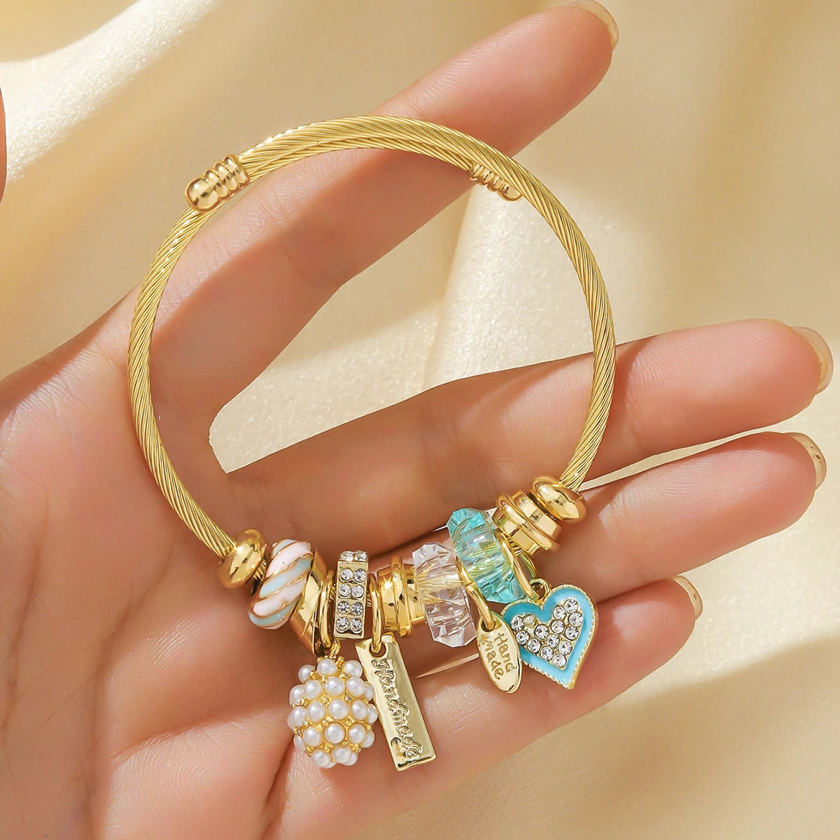 Fashionable Women's Stainless Steel Multi-Element Bracelet – Ideal for Daily Wear, Parties & Festival Gifts