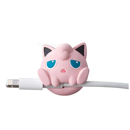 Anime USB Cable Bite Protective Case – Pikachu, Eevee, Jigglypuff Cute Cartoon Figure Charger Cable Cover Gift