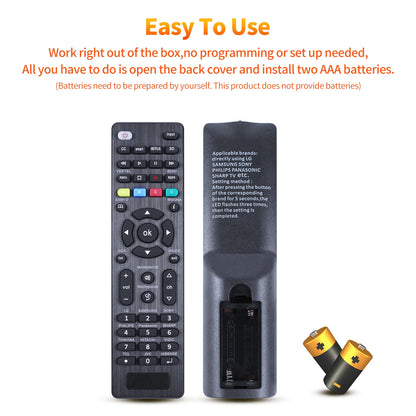 Universal G006 TV Remote Control - Replacement Remote for LG & Multiple TV Brands