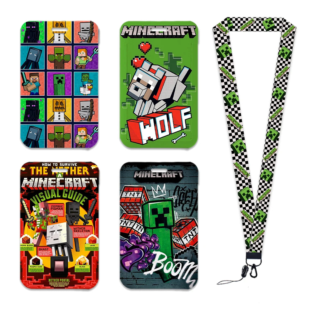 Cartoon Game Name Badge Holder Lanyard – Student ID & Credit Card Strap Gift