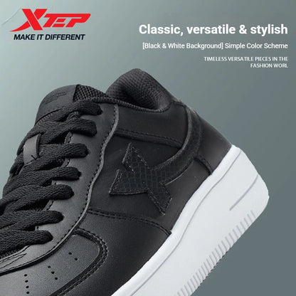 Xtep Men's Skateboarding Shoes - Trendy Street Style Low-Top Thick Sole Sneakers for Jogging & Casual Wear