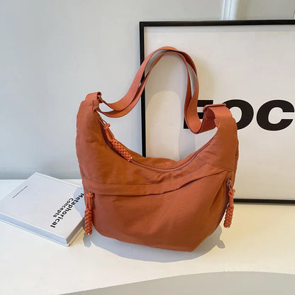 New Nylon Fabric Shoulder Bag – High Capacity Women's Crossbody Messenger Bag, Versatile & Leisure Hobo