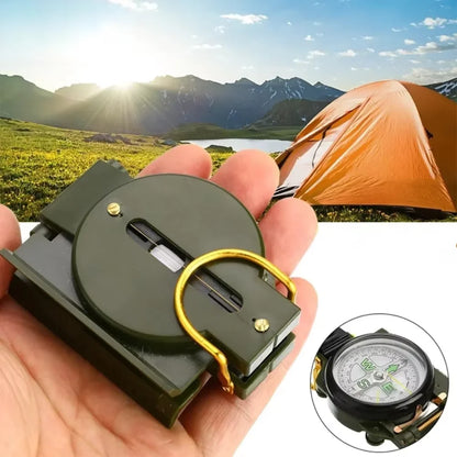 Waterproof Precision Outdoor Compass - Metal Sight for Hiking, Mountaineering & Navigation