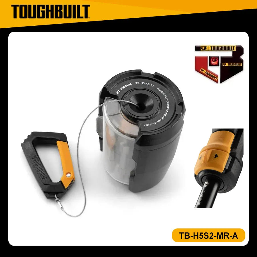 TOUGHBUILT TB-H5S2-MR-A Ratcheting Multi-Bit Screwdriver - 24-Position Portable Manual Hand Tool