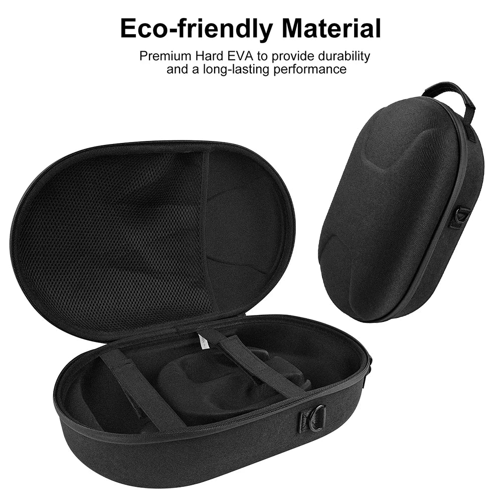 EVA Waterproof Portable Storage Bag for Meta Quest 3 – Shockproof, Anti-Scratch Crossbody with Adjustable Shoulder Strap