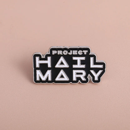 Project Hail Mary 4-Piece Enamel Pin Set - Sci-Fi Book and Movie Collectible Badges Featuring Rocky and Grace's Sculpture