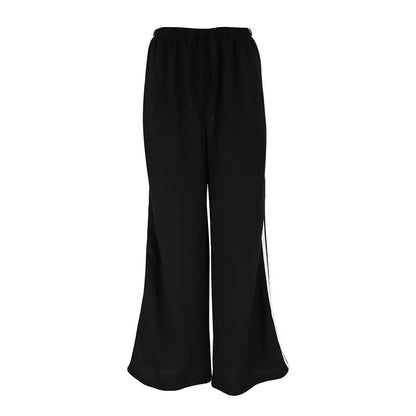 New Women’s Summer Pants – Versatile Straight Loose Casual Slim Streetwear Trousers with Stripes