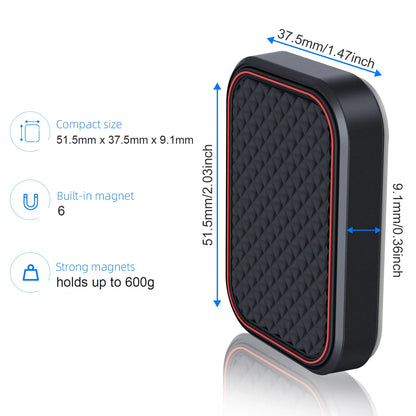 Magnetic Car Phone Mount - Flat Rectangle Smartphone Holder for Car Dashboards, Desks, and Metal Surfaces