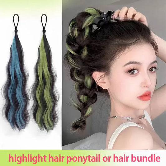 50cm Synthetic Self-Winding Ball Head Wig Hair Bundle – Highlight DIY Bun for Women, Volume-Boosting Bud Hair Extension