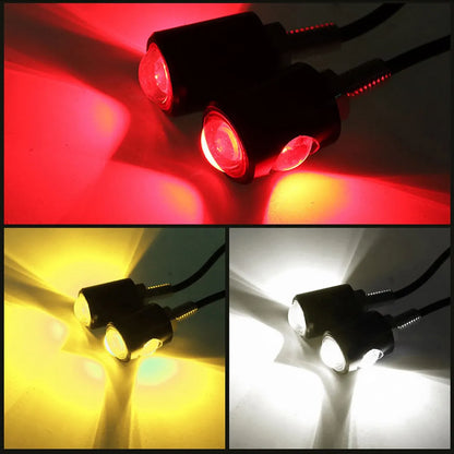 2PCS Motorcycle LED Eagle Eye Lights – Super Bright Turn Signal & Rear Tail Brake Lamps