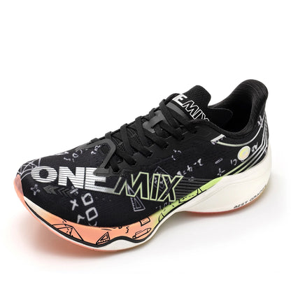 ONEMIX Carbon Plate Running Shoes - Nylon Racing Sneakers with Full-Length Shock Absorption for Training, Walking & Sports