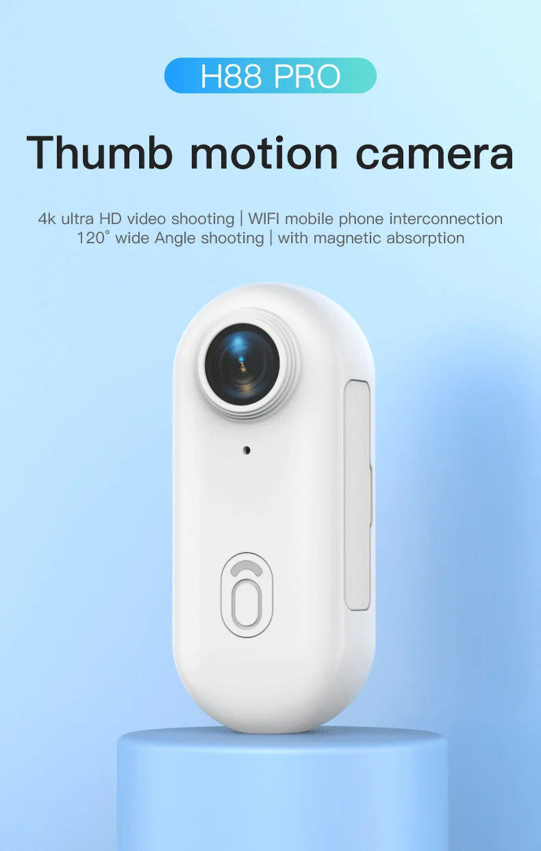 4K HD Mini Vlog Camera — WiFi Wireless Portable Action Body Cam for Sports, Travel & Photography