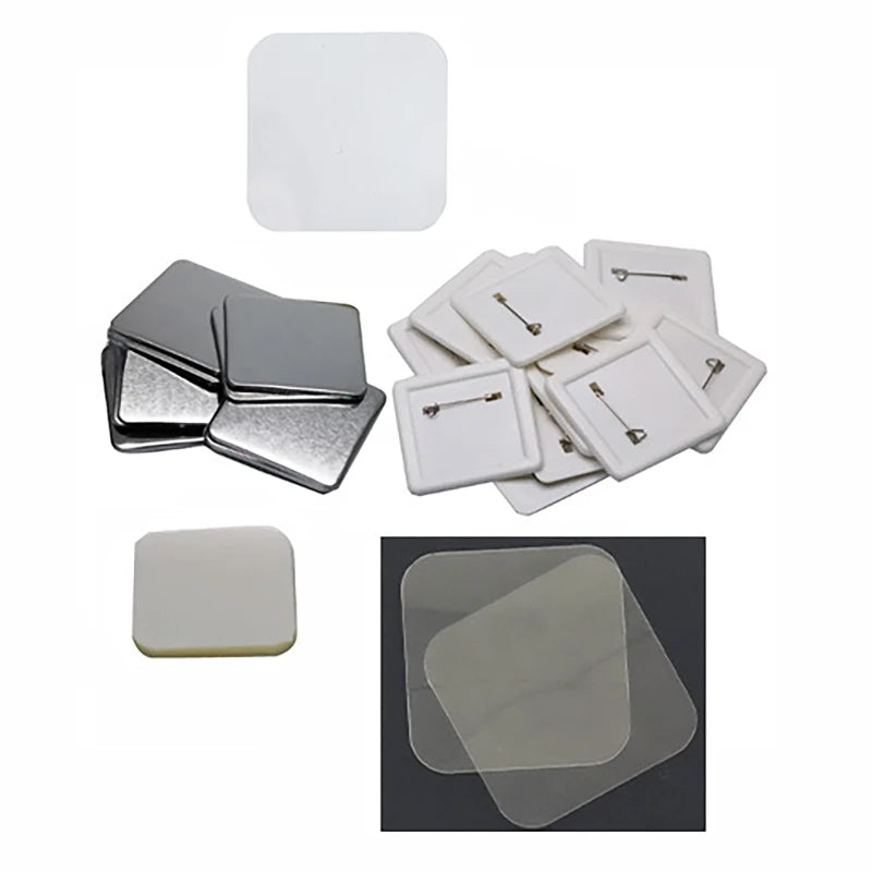 50x50mm Square Badge Press Machine - Rotating Manual for Refrigerator Magnets, Business Gifts, Home & Office Use