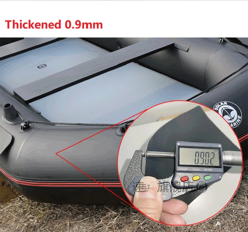 8.5ft Dinghy Boat for Adults – Widened Inflatable Fishing Kayak, Raft, Sport Boat with Paddles, Air Pump & Carry Bag