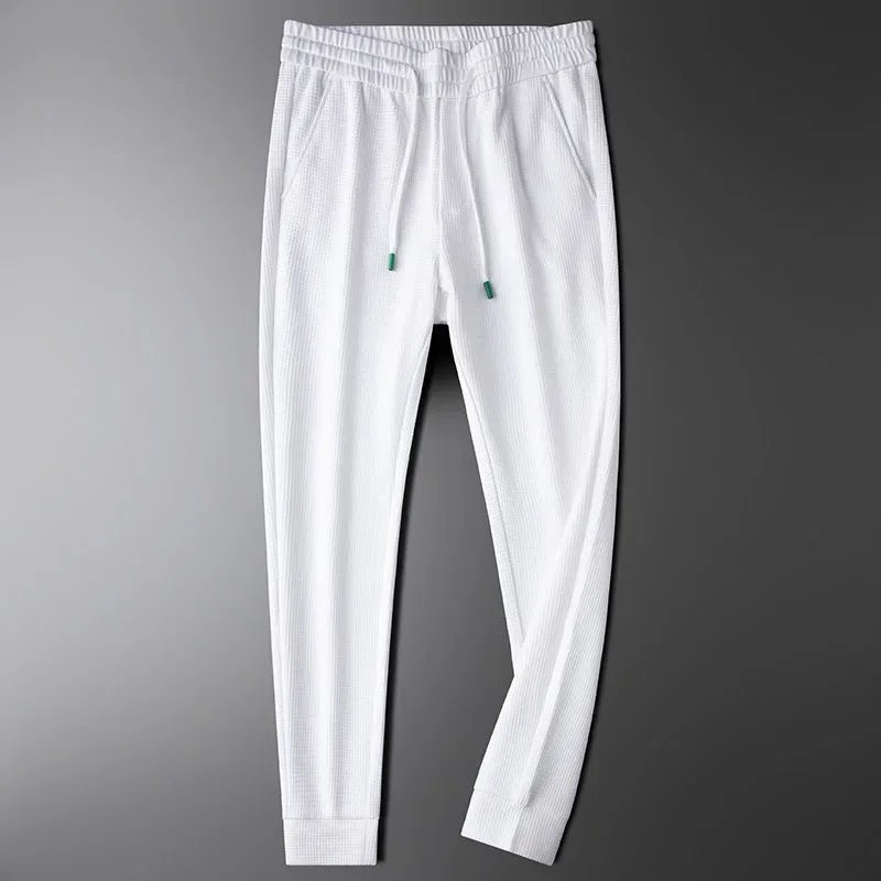 Men's Modal Casual Pants - Breathable Ice Silk Summer Sports Trousers with Elastic Waist & Butterfly Logo