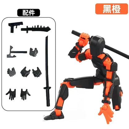 DIY Luminous T13 Multi-Joint Shapeshift Robot & Dog – 3D Printed Movable Mannequin Action Figures for Kids & Gifts