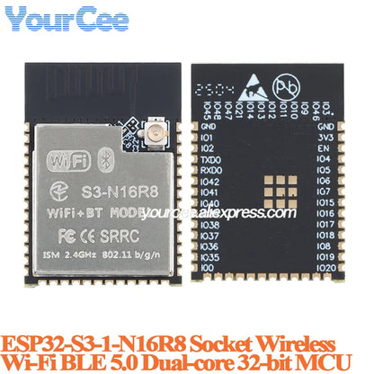 ESP32-S3 Dual Type-C Development Board - N16R8 N8R2 Core Module with Antenna Base for IoT Projects
