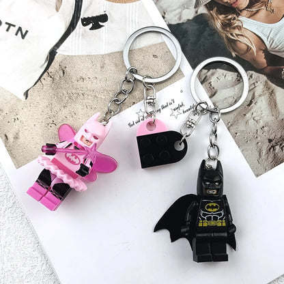 3D Bat Couple Keychain - Handmade Fairy Figure Pendant for Phone, Backpack & Gift Accessories