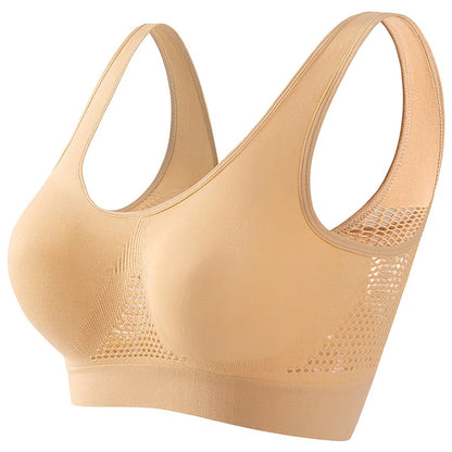 Seamless Push-Up Bra for Women – Wireless Breathable Comfort Bralette & Crop Top Sports Lingerie, S–5XL Plus Size Support