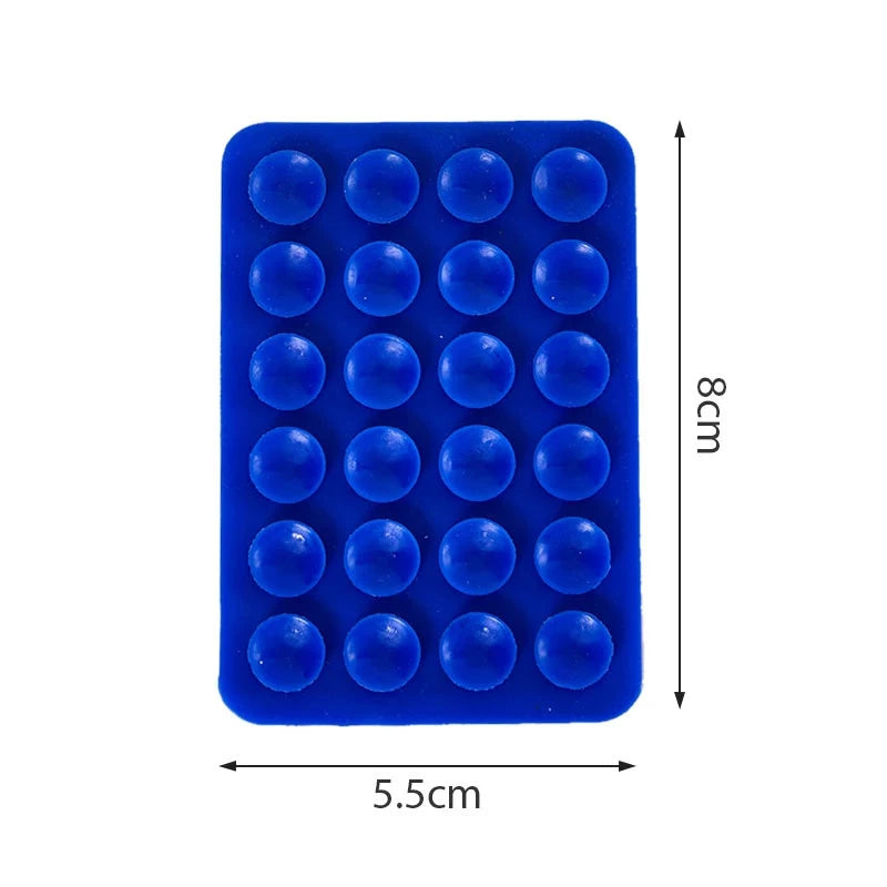 1pc Suction Cup Wall Stand – Multifunctional Silicone Phone Holder with Anti-Slip Design – Square Single-Sided Leather Case Mount