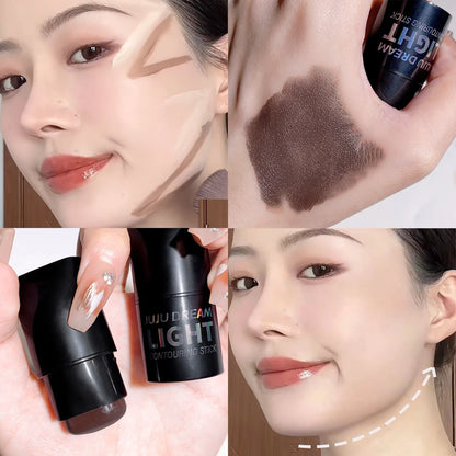 High-Light Trimming Stick Contour Shadow Cream - Natural Nude Makeup, Three-Dimensional Brightening Lying Silkworm Contour Stick