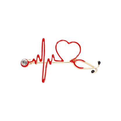 Cartoon Medical Stethoscope Enamel Pin – Doctor & Nurse Brooch Lapel Badge, Cute Graduation Gift for Medical Students
