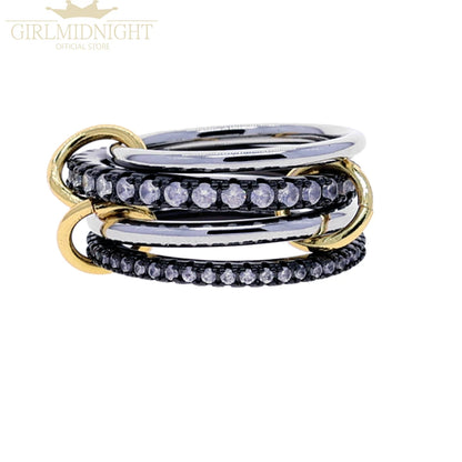2026 Spinelli Stacking Rings - Iced Out 5A CZ Micro Pave Multi-Piece Engagement Finger Jewelry Set for Women