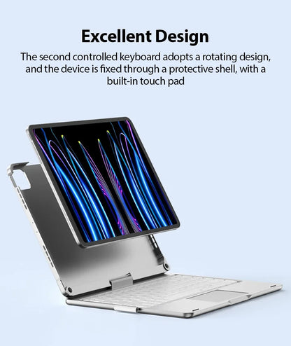 Magic Keyboard Case for iPad Air & Pro – Backlit Keyboard Cover for 11" & 12.9" (2024 M2, 7th-10th Gen)