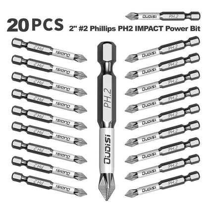 50mm/2-Inch Phillips PH2 Impact Screwdriver Bit - Ideal for Plastic, Wood, and Metal Projects!