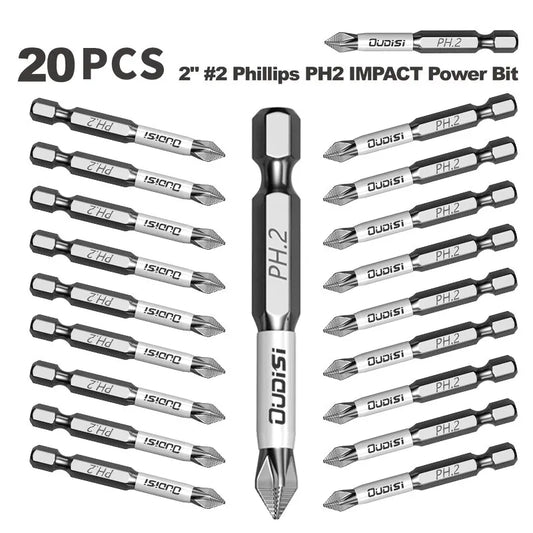 50mm/2-Inch Phillips PH2 Impact Screwdriver Bit - Ideal for Plastic, Wood, and Metal Projects!