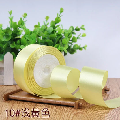 Silk Satin Ribbon Roll - 22M Craft Ribbon for DIY Bows Gift Wrapping Wedding Party Decorations in 6mm to 50mm Sizes