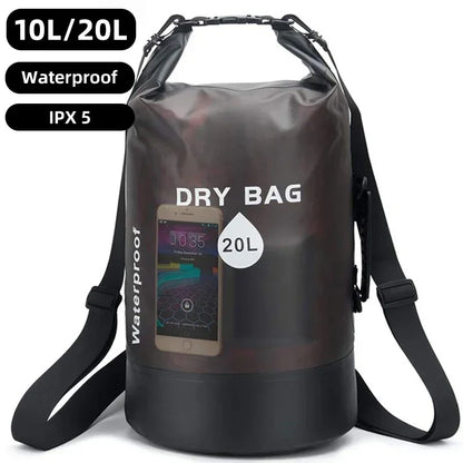 10L/20L Waterproof Dry Bag – Storage Pouch for Swimming, Trekking, Rafting, Boating & Kayaking (Backpack XD117Y)