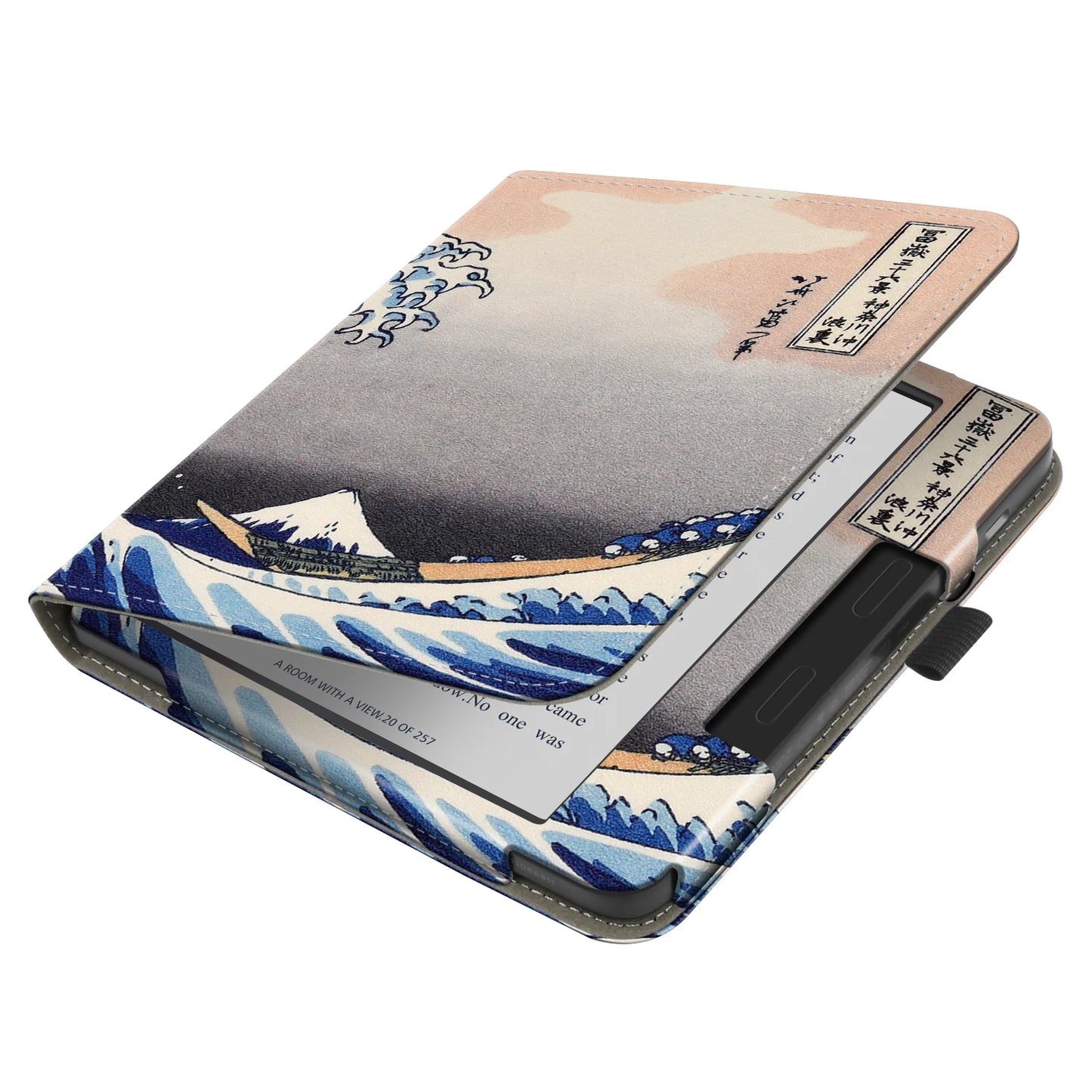 KOBO Libra 7" Leather Case – Hand Strap, Stand & Card Slot Cover for Libra Colour, Libra 2, Libra H2O (N428/N418/N873)