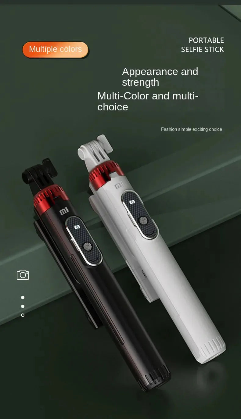 Xiaomi Tripod Selfie Stick – Bluetooth Mobile Tripod Stand with Remote Control, Ring Light & Telescopic Rod