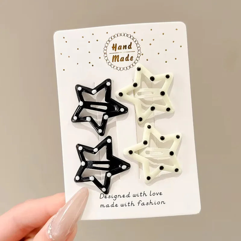 Cute Fish Hair Clips Set - 4PCS Blue & Yellow Elegant Side Hairpins for Women & Girls Fashion Accessories