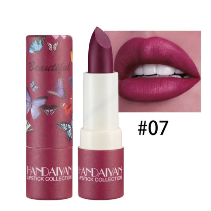 Rose Pink Nude Matte Velvet Lipstick – Long-Lasting, Non-Stick Cup, Waterproof, Sexy Lipsticks for Beauty Makeup