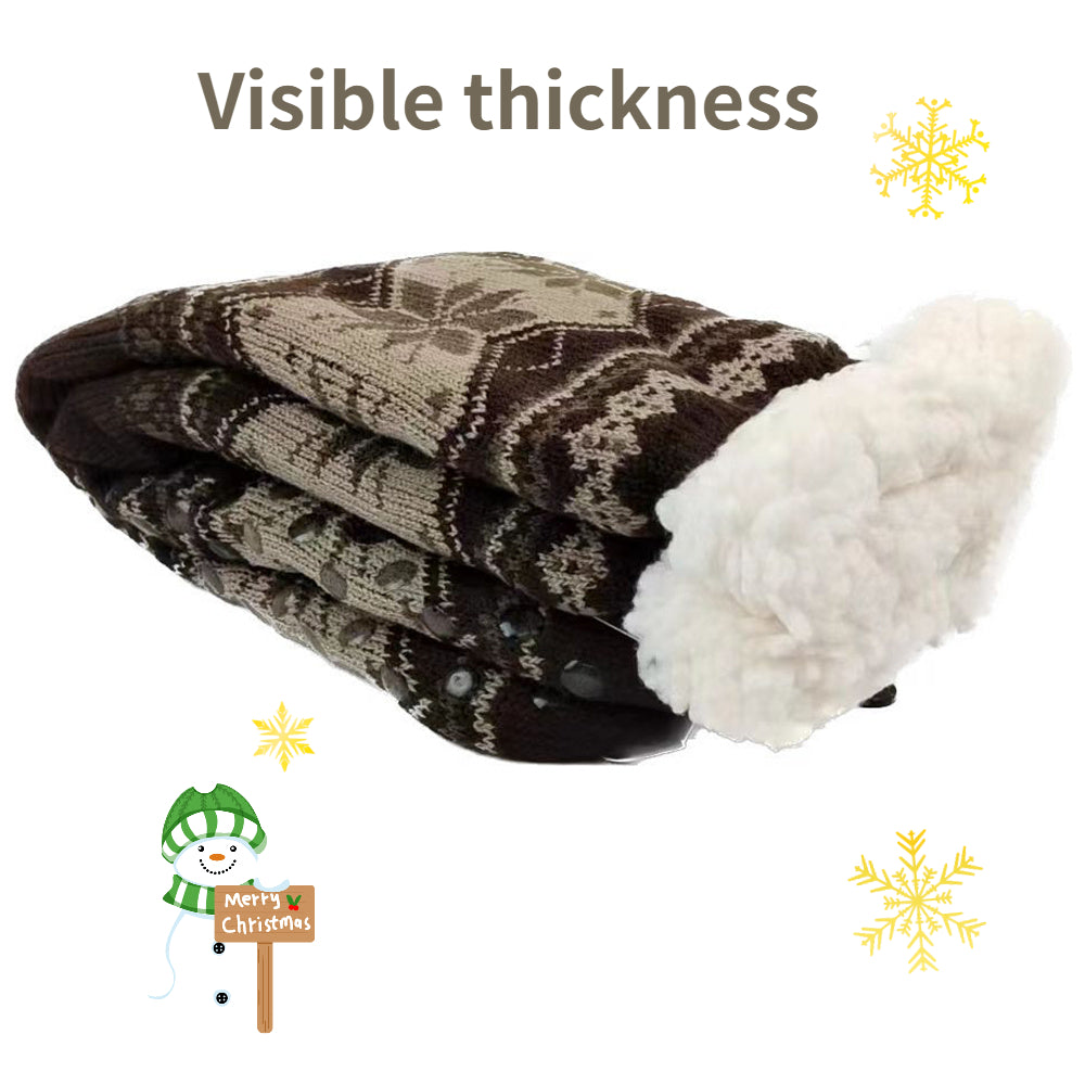 Men's Fluffy Winter Socks – Warm Thermal Non-Slip Fuzzy Socks, Soft Plush Thickened Indoor Socks, Cozy Gifts 2023