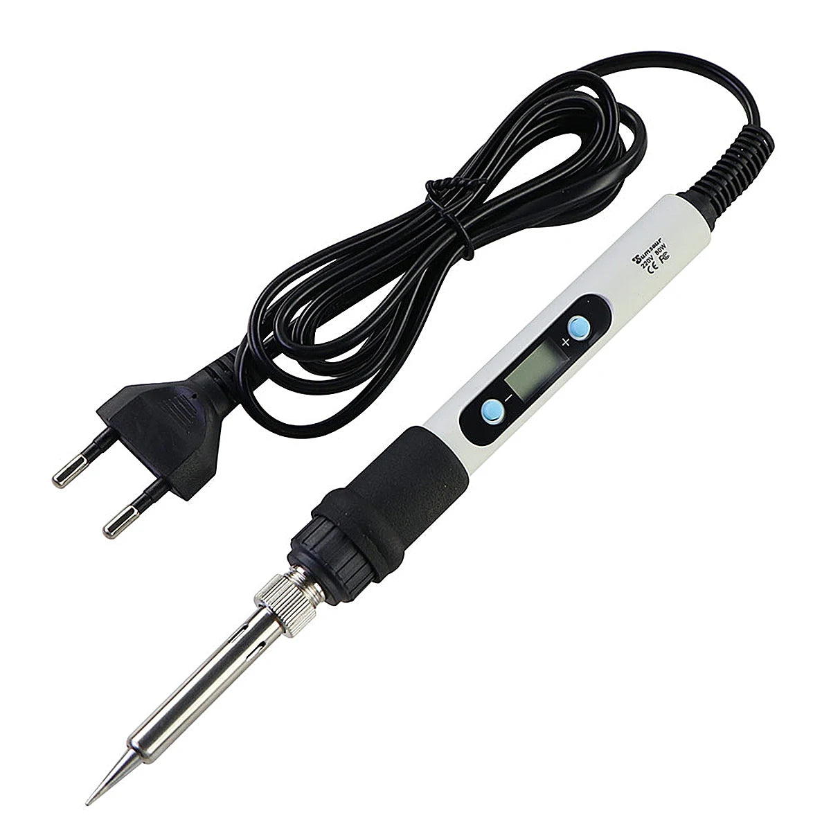 60W/80W Digital Soldering Iron - LCD Adjustable Temperature Welding Repair Tool with Solder Tips