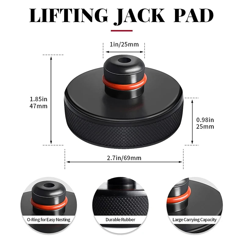 Tesla Rubber Lifting Jack Pad Adapter Tool for Models 3, Y, S, X (2017-2024) - Tire Repair Accessory