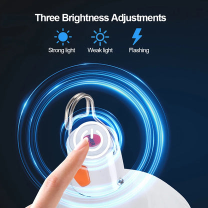 USB Rechargeable LED Bulb: Portable Camping Light for Emergency Lighting - Flashlight for Outdoor Picnics & Hanging Tent Light