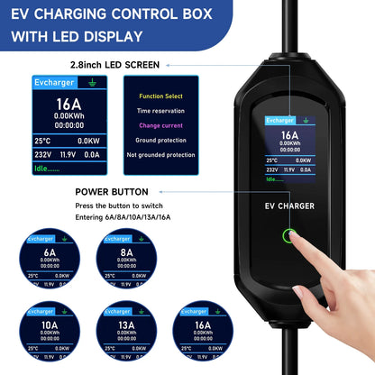 AFEEV 3.5KW/7KW Portable EV Charger for Tesla Model 3/X/Y/S Highland 2024 – Fast Charging Cable with CEE Plug & Wallbox